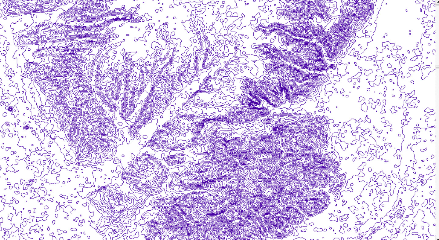 台湾10m等高线分布